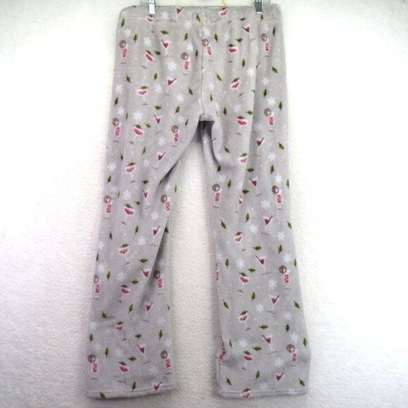 Daydream By Berkshire Pajama Pants Womens Size XL Holiday Cocktail Gray Fleece - Picture 3 of 9